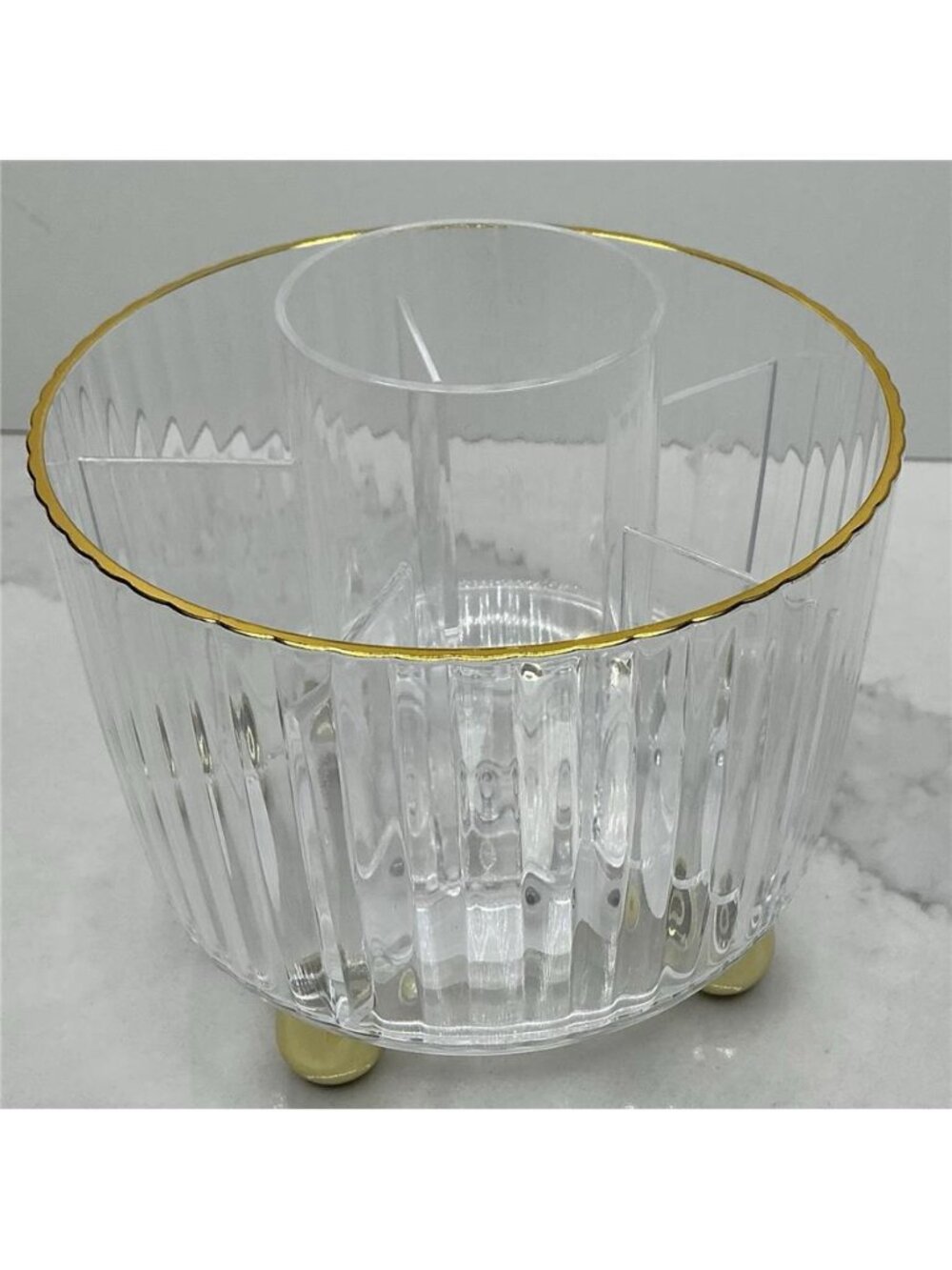 Clear Acrylic Caddy for Makeup and More Multi-Purpose 360° Cosmetic Organizer